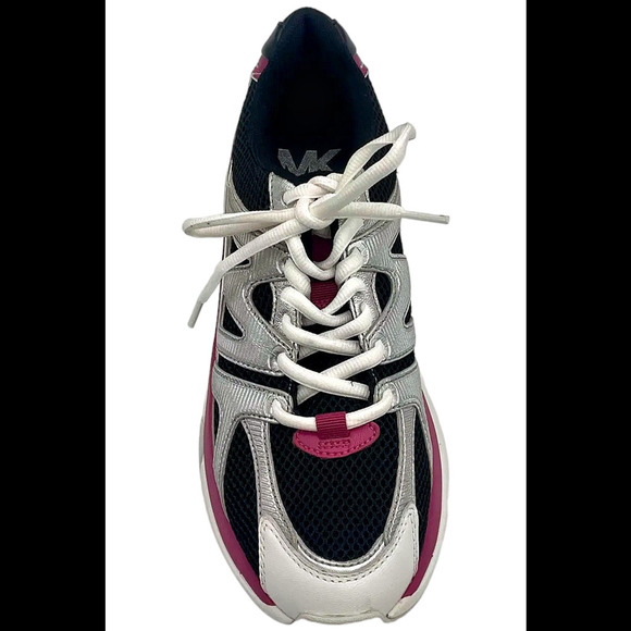 Michael Kors Women's Kit Extreme Mesh and Leather Trainer DP Fuchsia - Medium - Picture 2 of 3